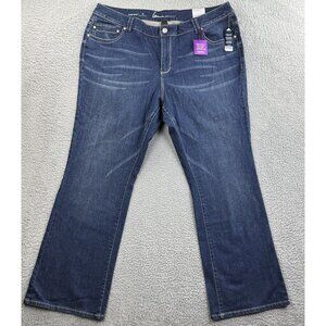 Lane Bryant Jeans Womens 26 Slim Boot Cut Genius Fit Dark Wash Stretch